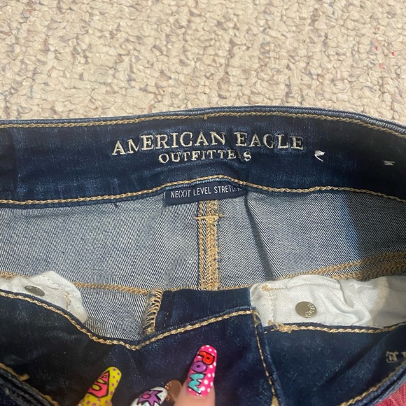 American eagle floral denim short shorts size 4 - Picture 2 of 3